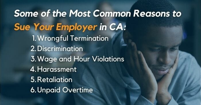 what can you sue your employer for