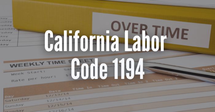 CA Labor Code 1194